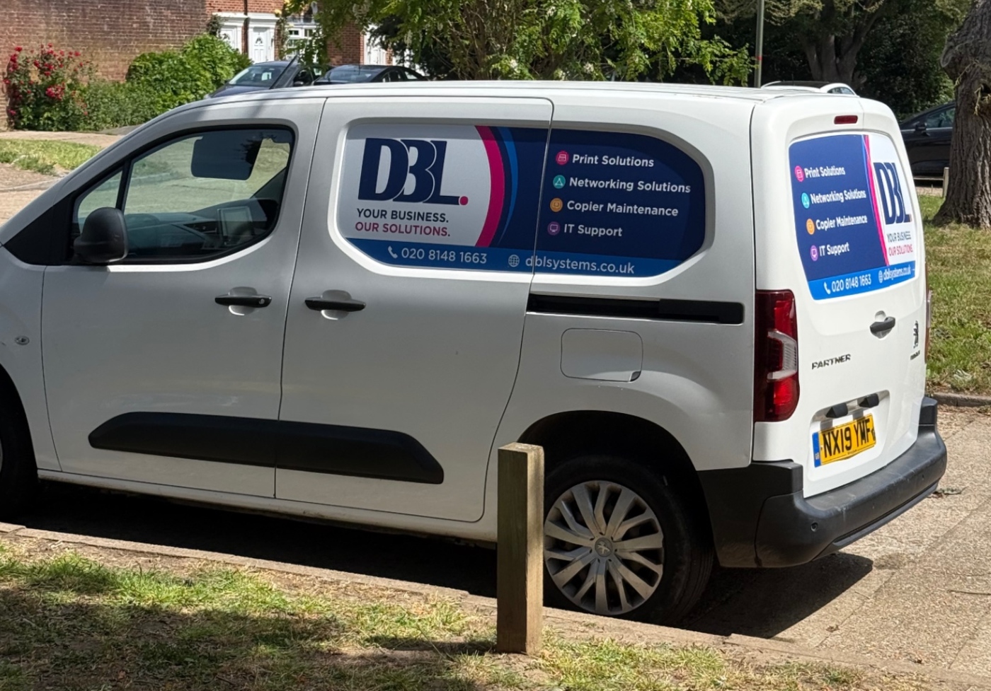 DBL Systems liveried service van — UK-wide on-site copier maintenance and IT support