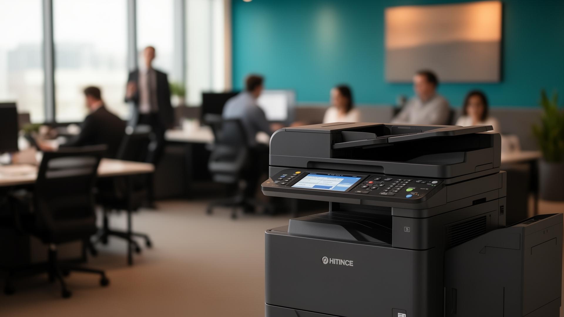 Professional multifunction copier in modern office environment